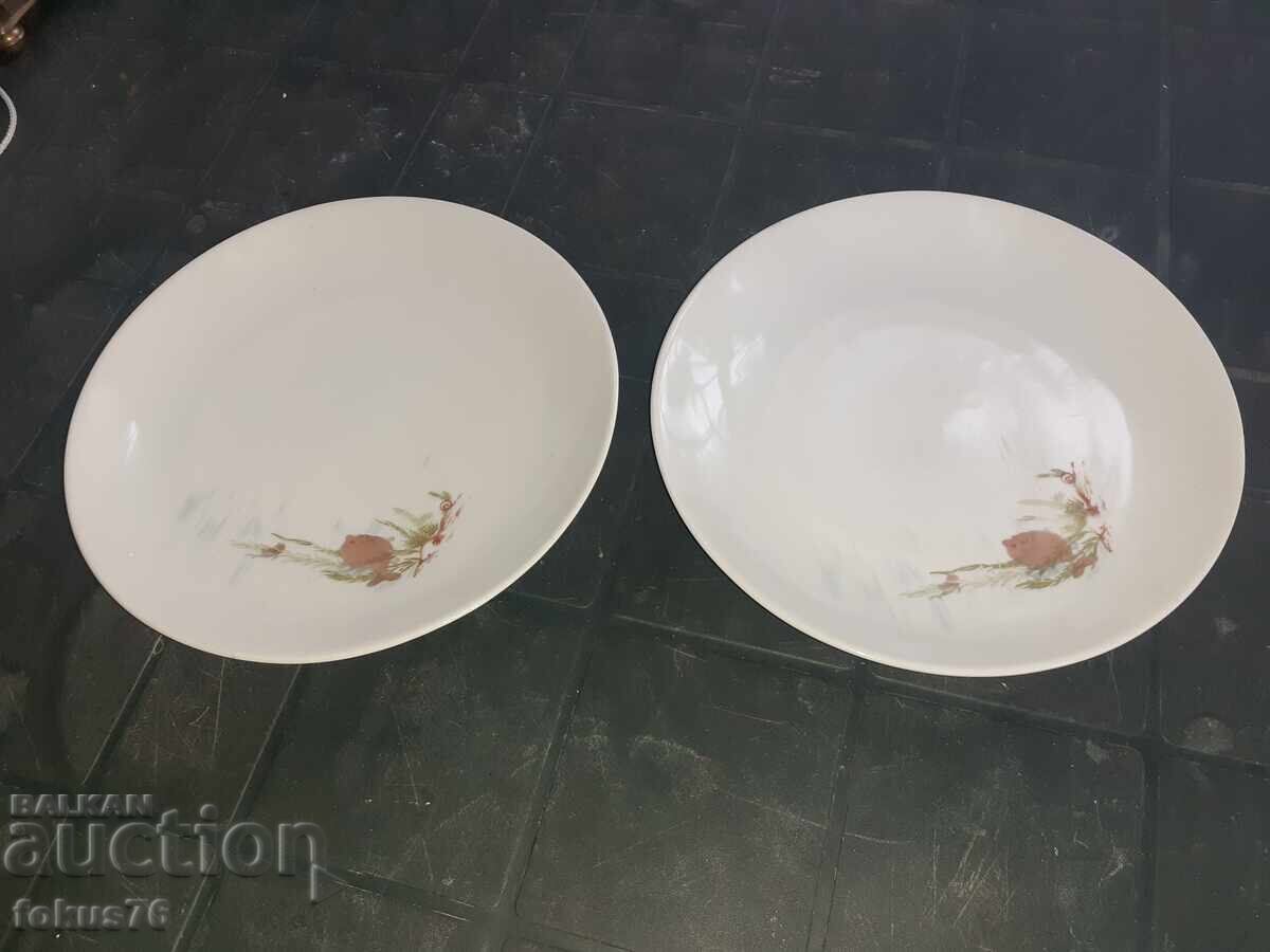 Bulgarian children's porcelain - lot of two plates Bulgarian children's porcelain - lot of two plates
