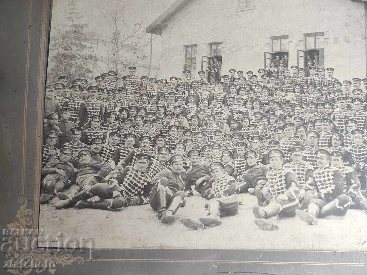 Old photo cardboard Kingdom of Bulgaria - Leibgvardeiski Regiment with price 60.00 BGN | € 30.68 Old photo cardboard Kingdom of Bulgaria - Leibgvardeiski Regiment with price 60.00 BGN | € 30.68