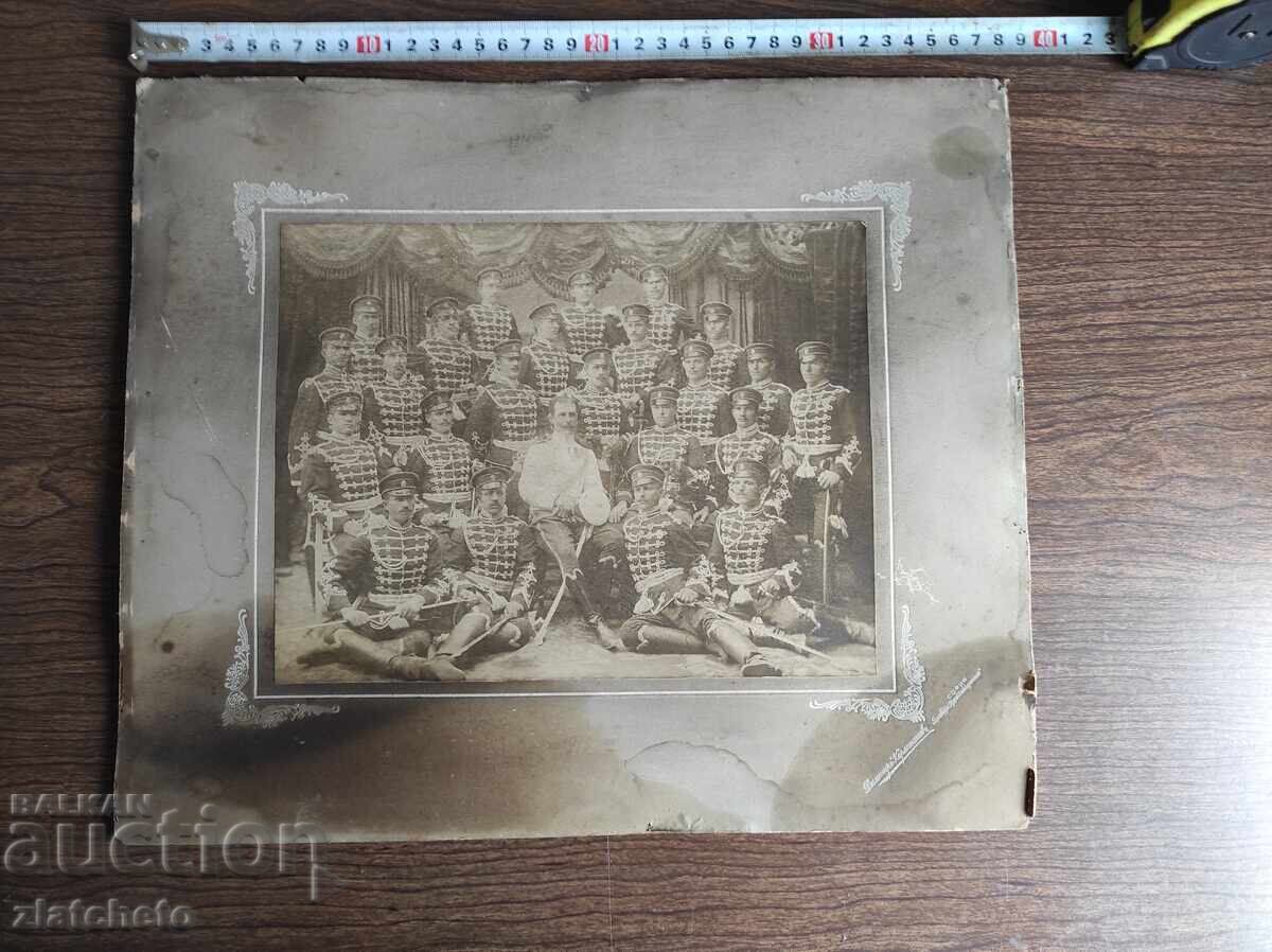 Παλιά φωτογραφία από χαρτόνι Βασίλειο της Βουλγαρίας - Σύνταγμα της Αυτοκρατορικής Φρουράς