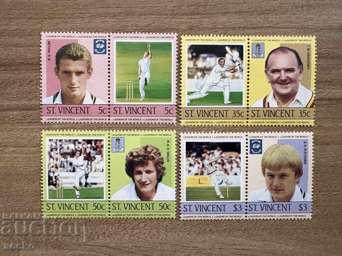 Sfântul Vincent - Jucători de crichet (1985) - MNH Sfântul Vincent - Jucători de crichet (1985) - MNH