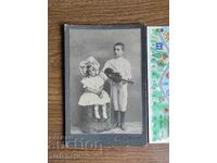 Παλιό φωτογραφικό χαρτόνι Βασίλειο της Βουλγαρίας -