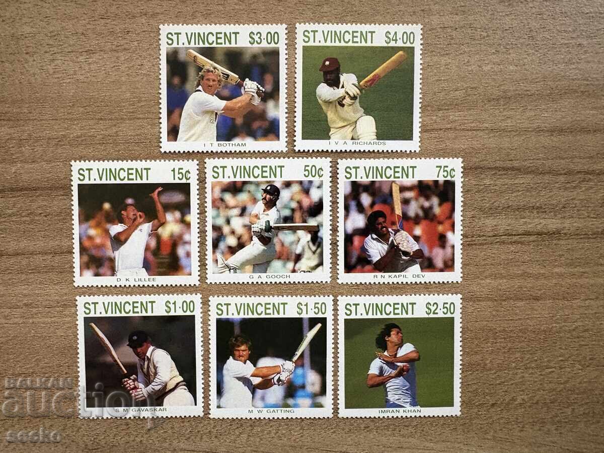 Сейнт Винсент - Играчи на крикет (1988) - MNH