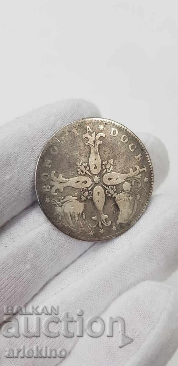 RRR Σπάνιο νόμισμα CLEMENT XIV 1773 Scudo 2 Lire PAPALI - 5 RRR Σπάνιο νόμισμα CLEMENT XIV 1773 Scudo 2 Lire PAPALI - 5