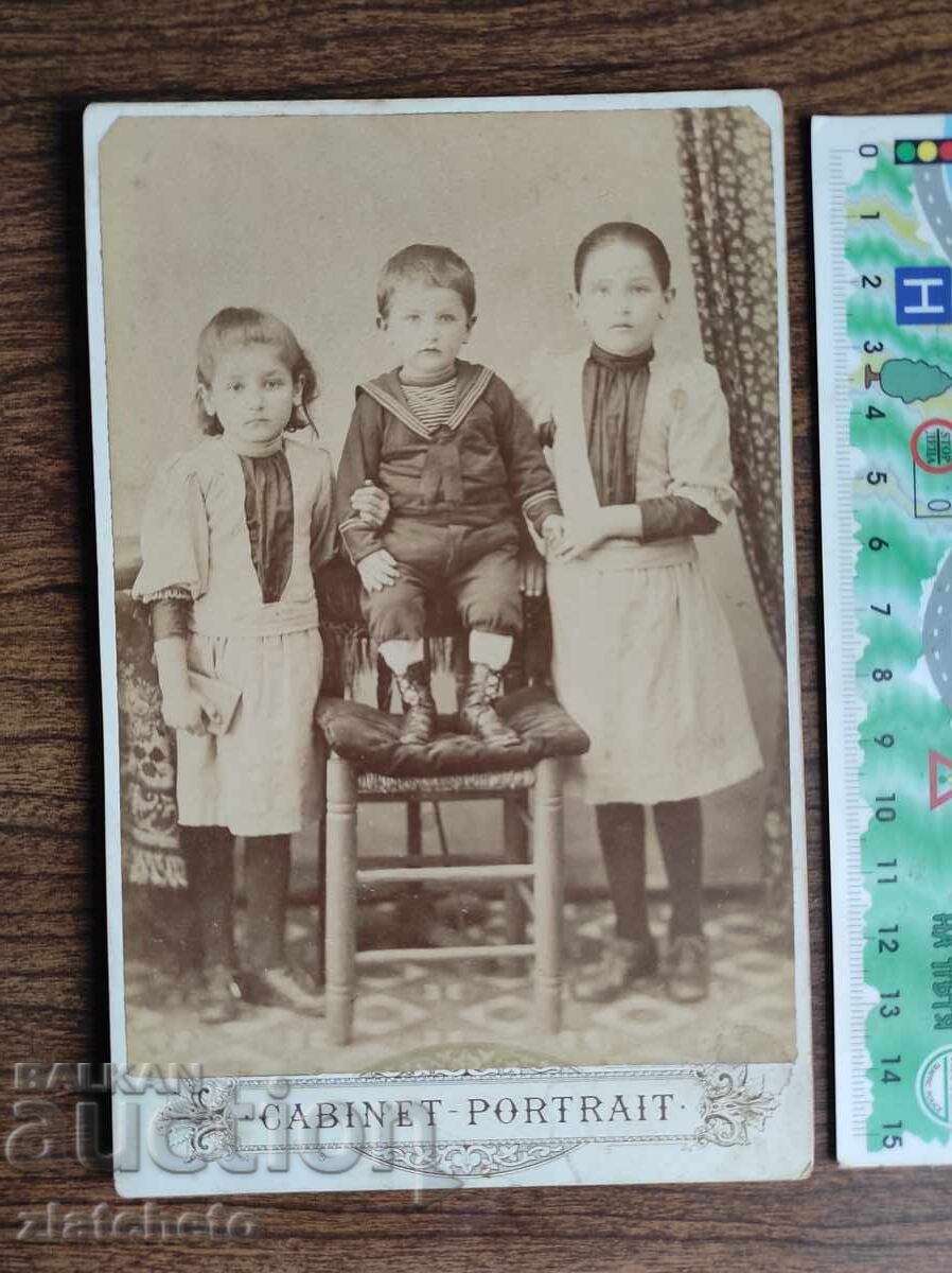 Παλιό φωτογραφικό χαρτόνι Βασίλειο της Βουλγαρίας -