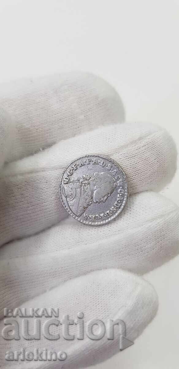 Monedă rară de argint 12 GROOT 1764 Germania 4,10 gr - 7