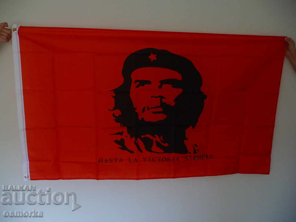 Delivery of Ernesto Che Guevara Flag Long live freedom revolution Cuba Delivery of Ernesto Che Guevara Flag Long live freedom revolution Cuba