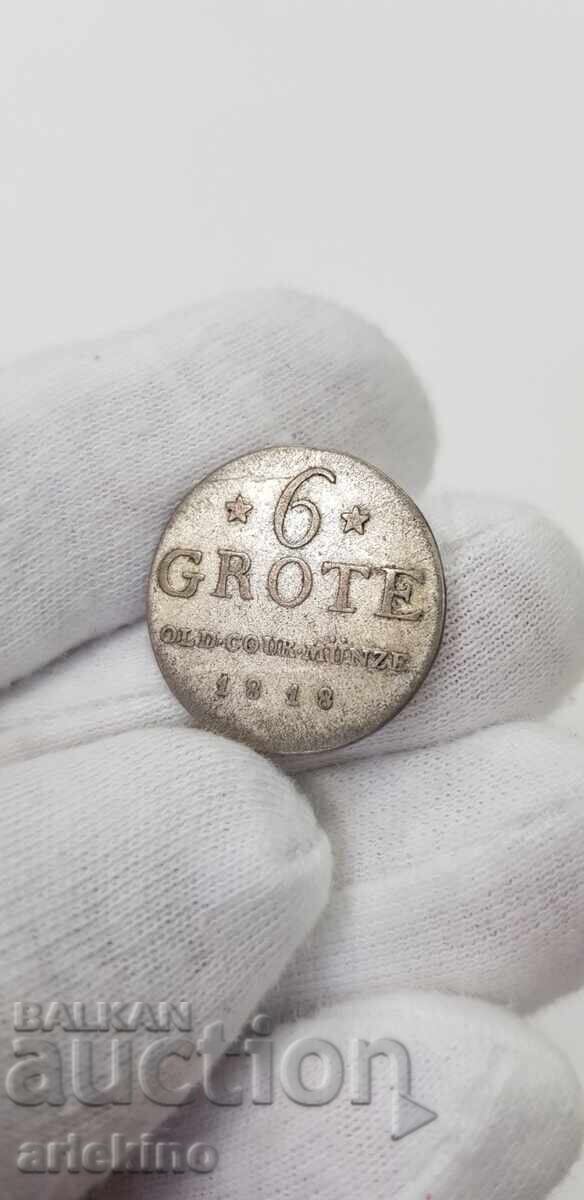 Collectible coin 6 GROTE 1818 Germany Oldenburg Collectible coin 6 GROTE 1818 Germany Oldenburg