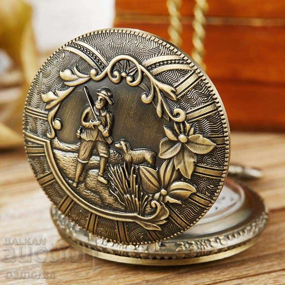 New Pocket Watch Hunter Dog Huntsman Hunting Forest Game Wild Boar with price 20.00 BGN | € 10.23