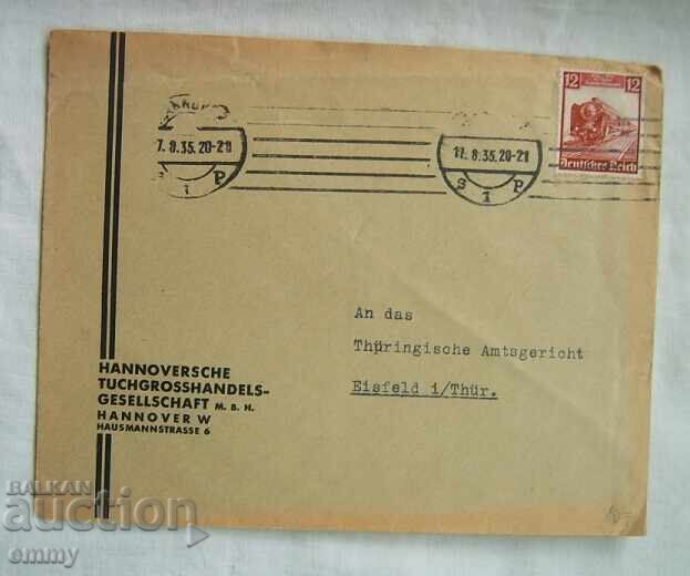 Плик 1935 , Германия, Хановер - Търговия на едро с платове Плик 1935 , Германия, Хановер - Търговия на едро с платове