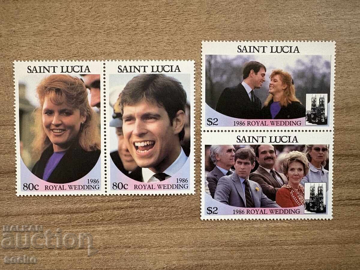 Saint Lucia - Royal Wedding of Prince Andrew and... (1986) - MNH