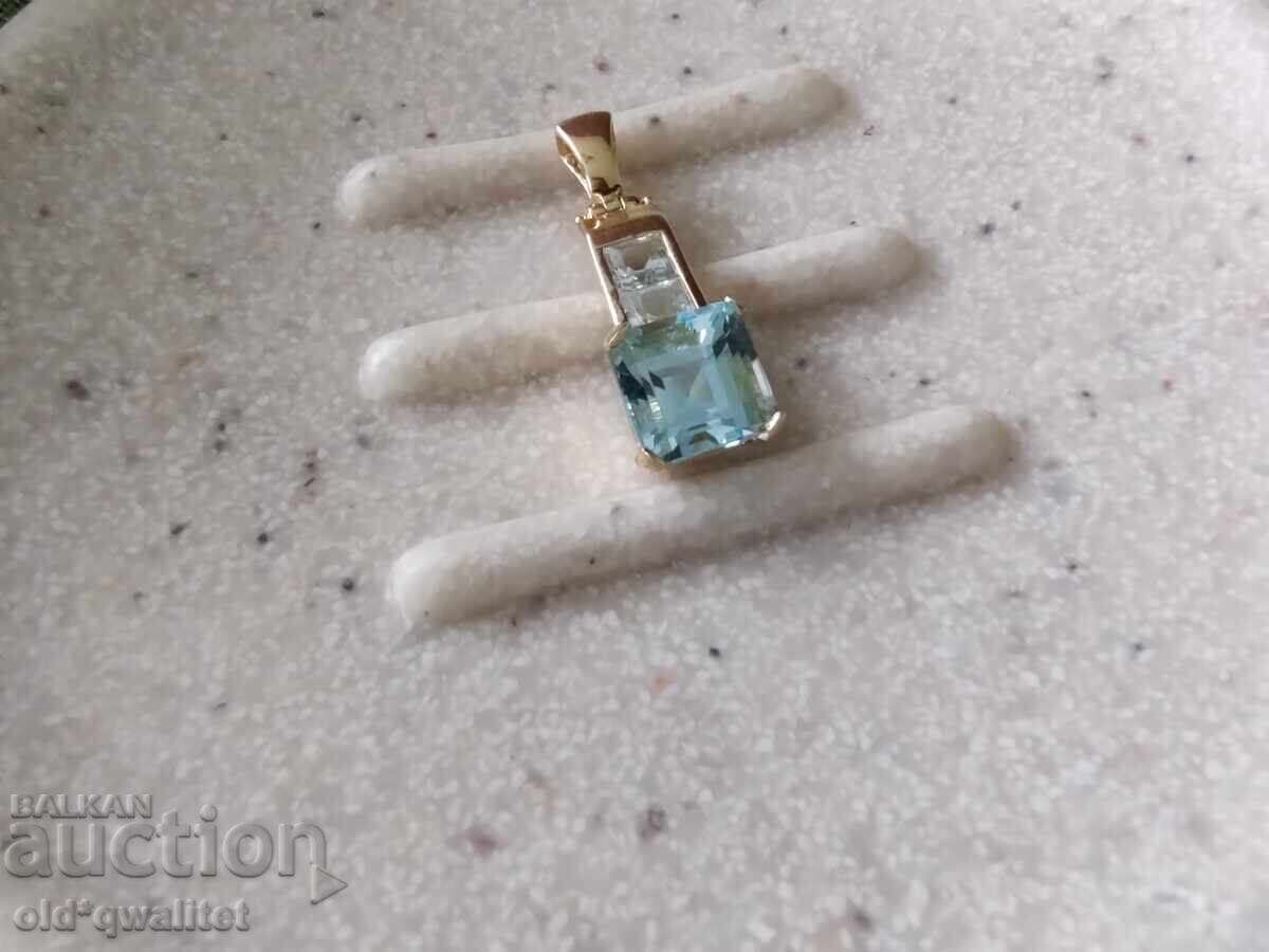 Pendant with Natural Topaz, 585 Gold with price 997.00 BGN | € 509.76 Pendant with Natural Topaz, 585 Gold with price 997.00 BGN | € 509.76