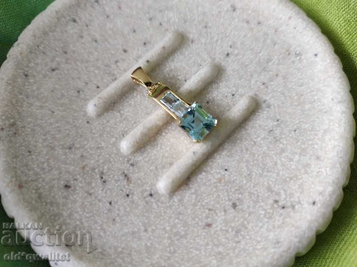Delivery of Pendant with Natural Topaz, 585 Gold Delivery of Pendant with Natural Topaz, 585 Gold
