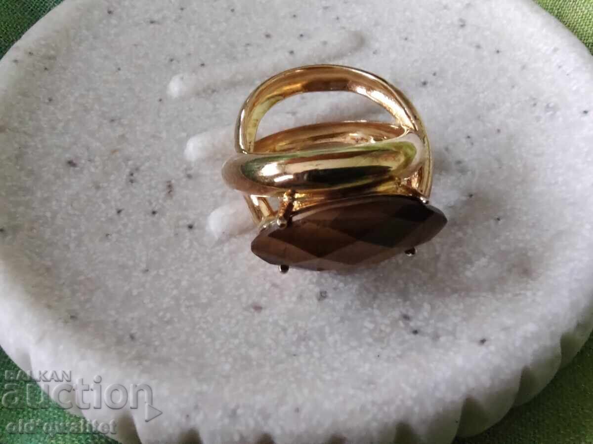 LUXURIOUS SILVER RING with Tiger's Eye, FANTASTIC - 5 LUXURIOUS SILVER RING with Tiger's Eye, FANTASTIC - 5