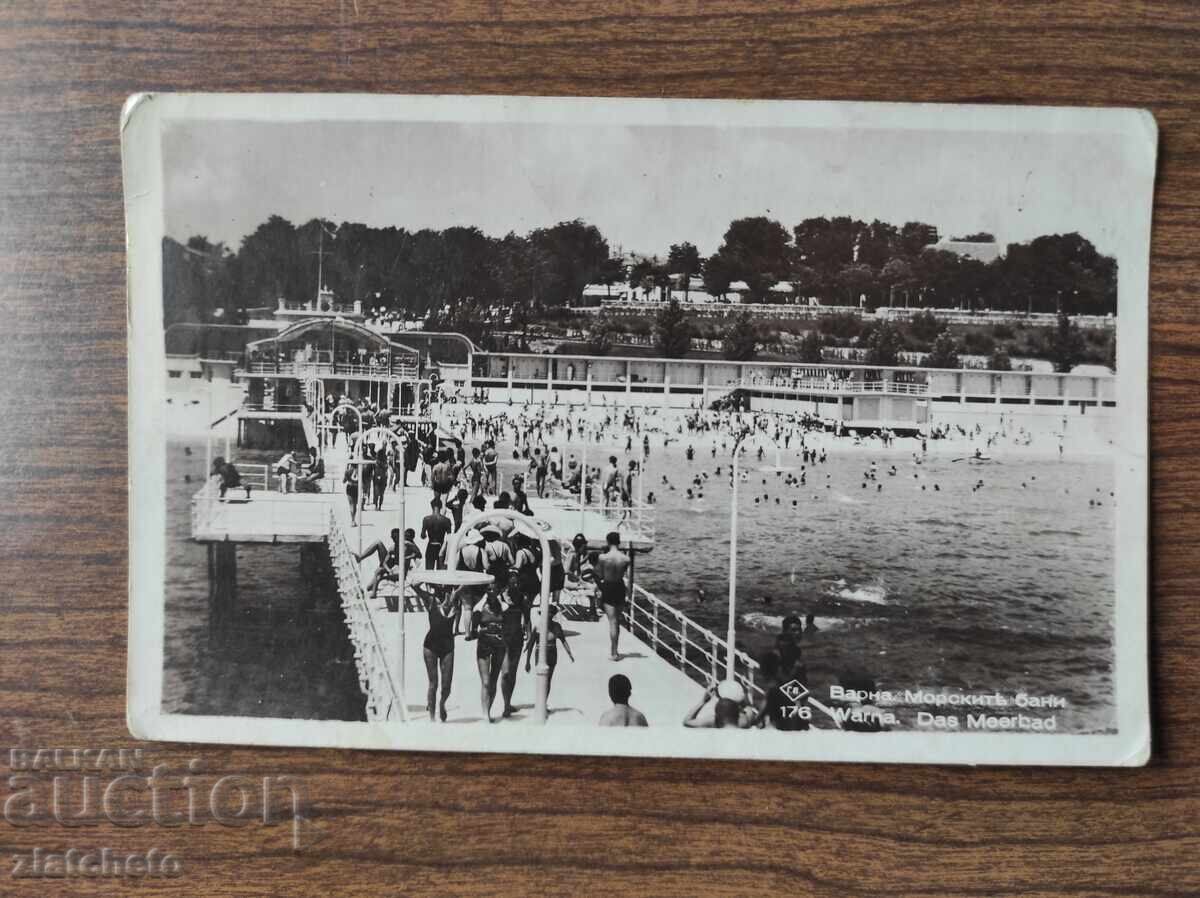 Carte Poștală Regatul Bulgariei - Varna, băile marine