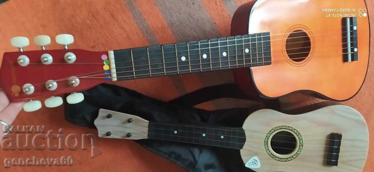 Three children's classical guitars 62cm. and others - 5