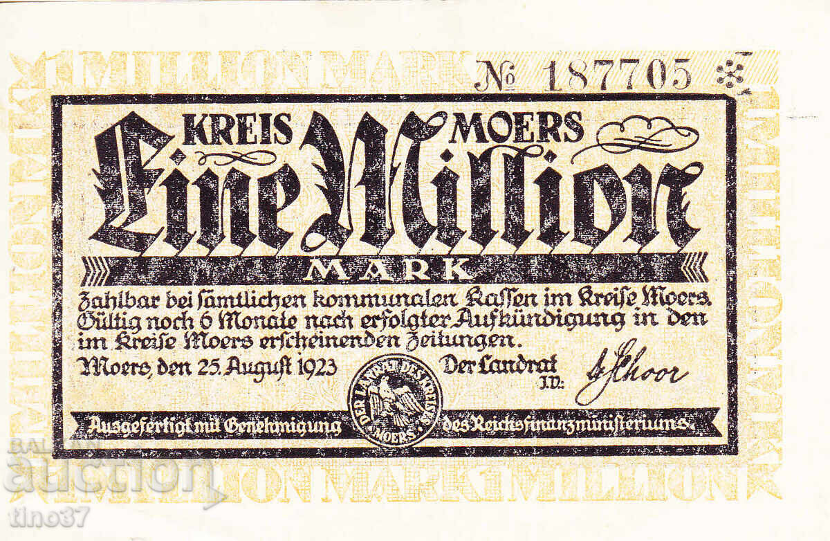 tino37- GERMANY - 1000000 MARKS - 1923- VF with price 5.90 BGN | € 3.02 tino37- GERMANY - 1000000 MARKS - 1923- VF with price 5.90 BGN | € 3.02