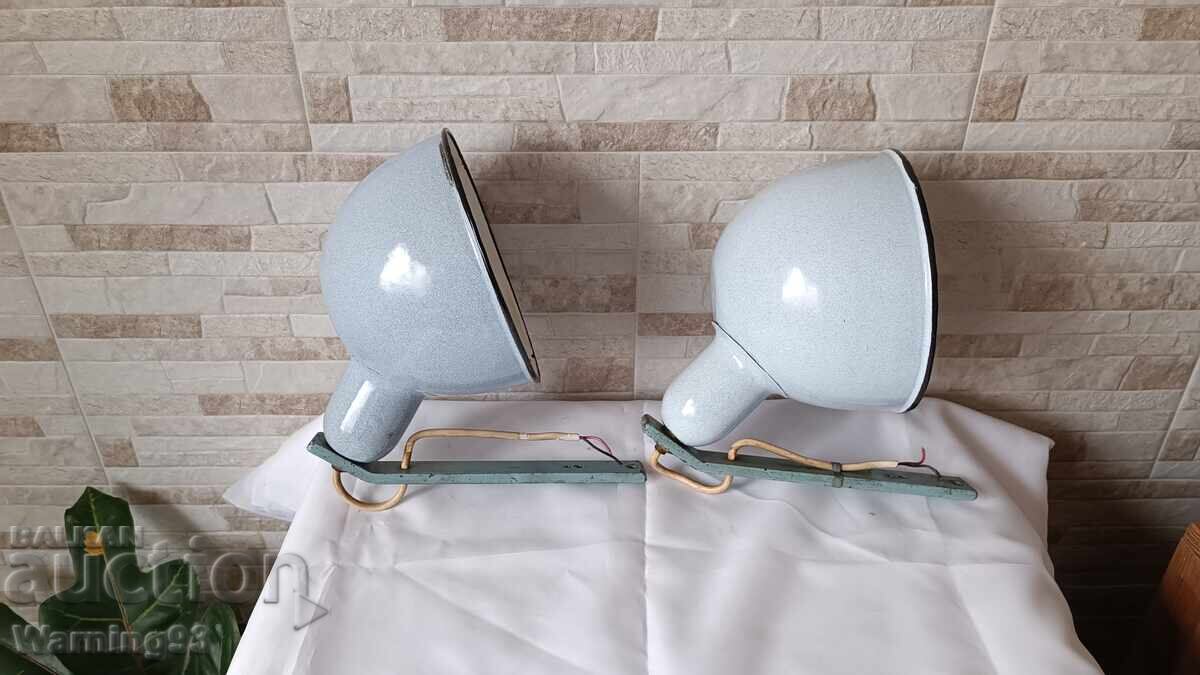 Auction Old Enamel Lamps for Wall or Ceiling - No. 9 - Antique Auction Old Enamel Lamps for Wall or Ceiling - No. 9 - Antique