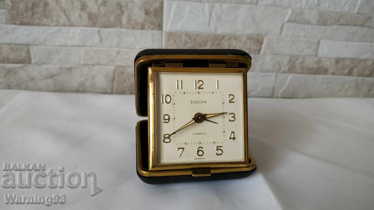 Tourist Watch / Alarm Clock - EUROPA 2 Jewels - Germany
