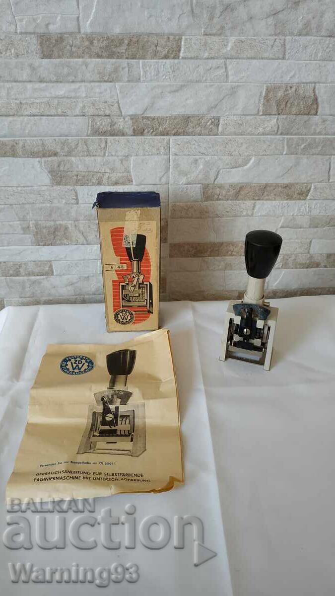 Old German numerator - Polygraph Zifferndruckwerke - 1960 " Old German numerator - Polygraph Zifferndruckwerke - 1960 "