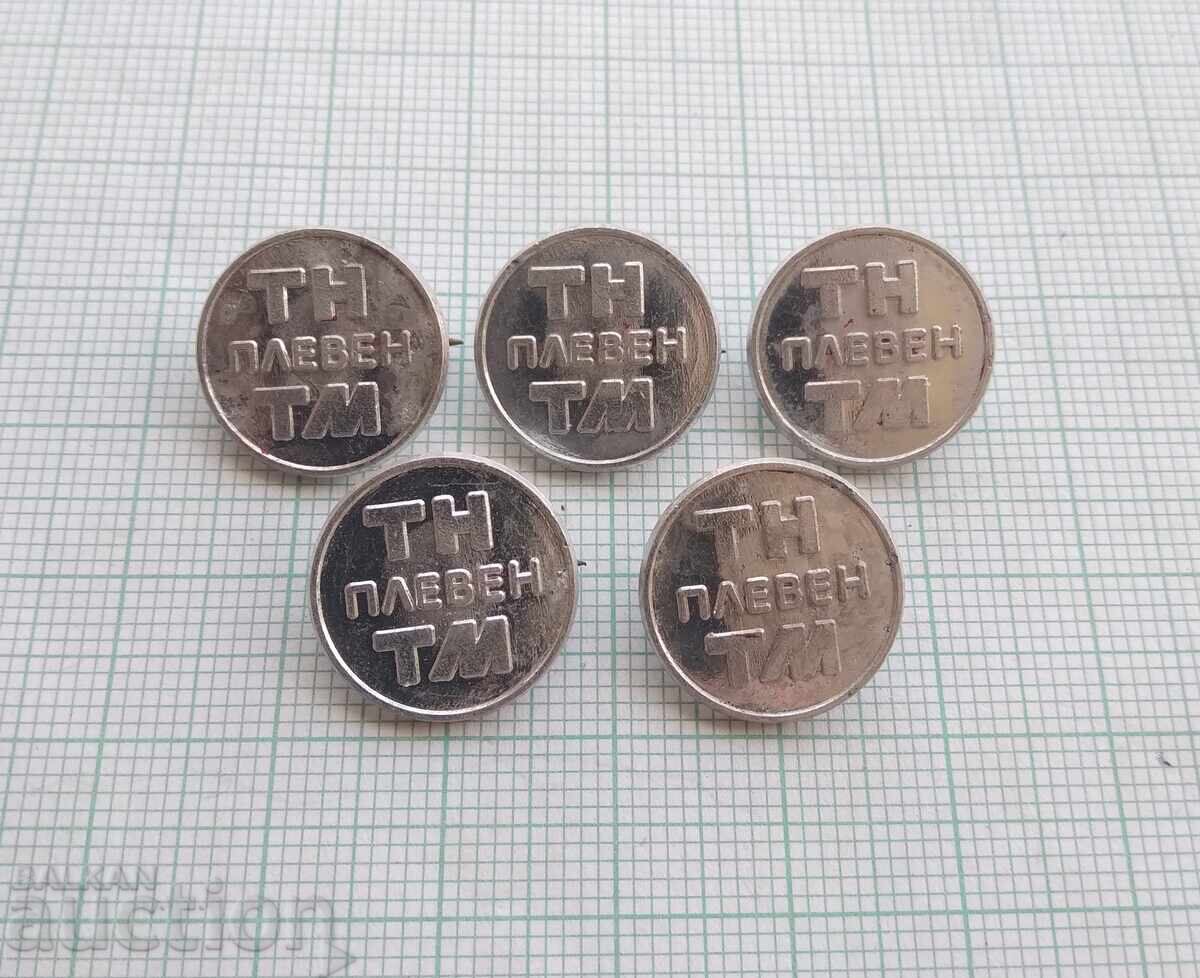 18742 Badges - TNTM Pleven - LOT of 5 pcs with price 0.50 BGN | € 0.26 18742 Badges - TNTM Pleven - LOT of 5 pcs with price 0.50 BGN | € 0.26
