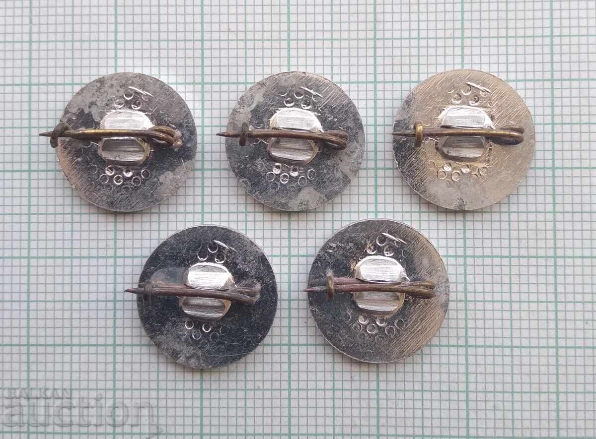 Auction 18742 Badges - TNTM Pleven - LOT of 5 pcs Auction 18742 Badges - TNTM Pleven - LOT of 5 pcs