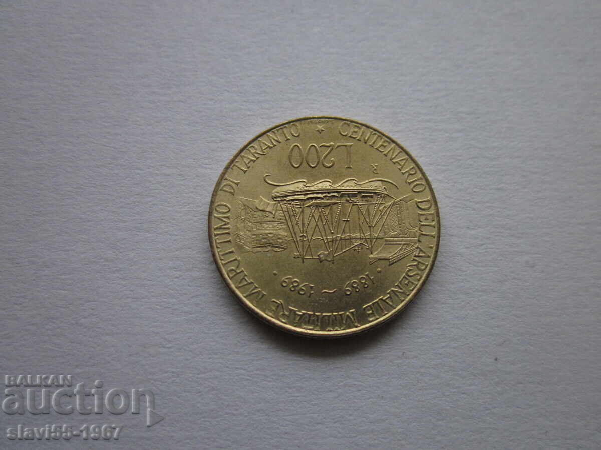 Аукцион 200 ЛИРИ ИТАЛИЯ 1989г. ОТЛИЧНИ  БЗЦ  !!!