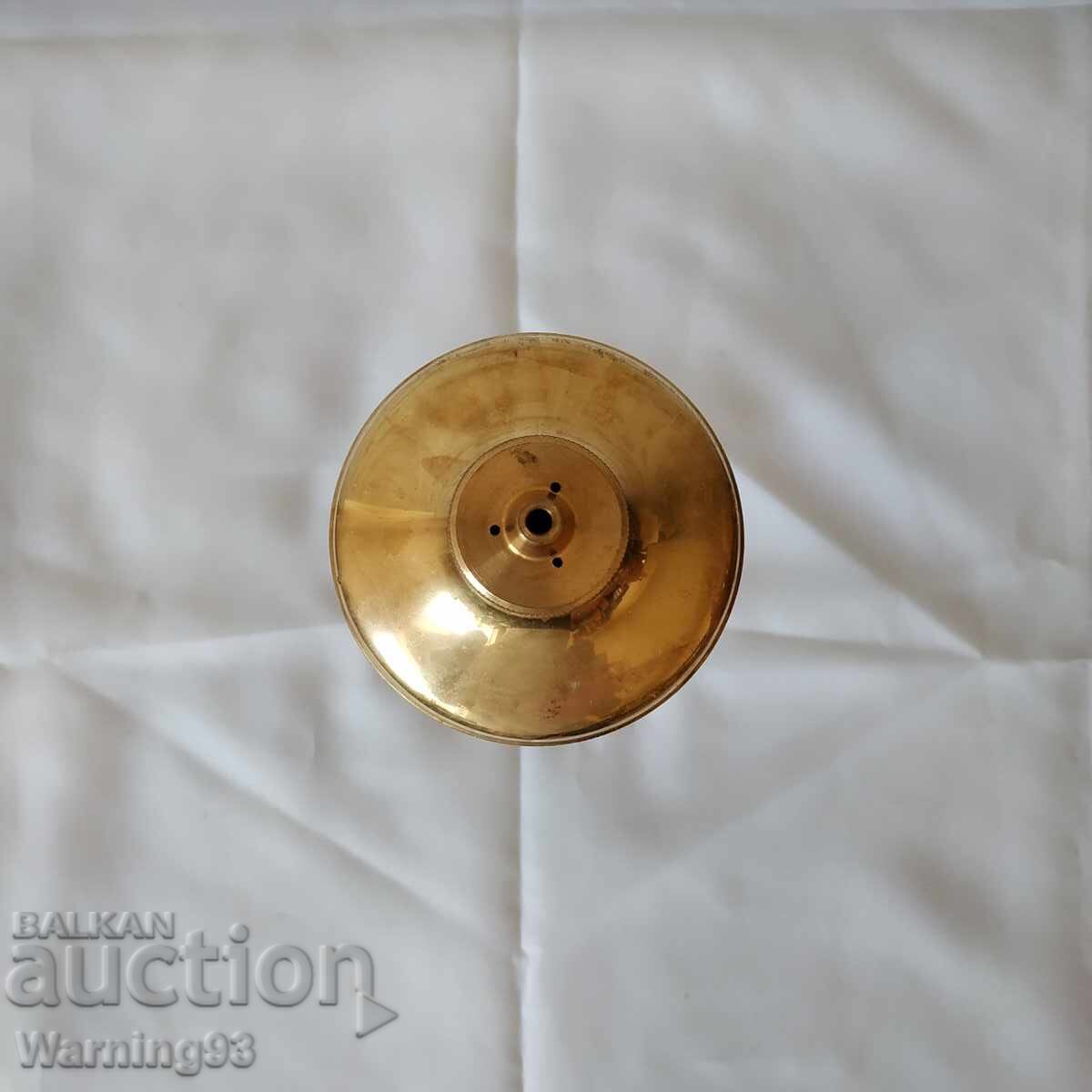 Old brass oil lamp - Handmade Denmark - 1960" - 5 Old brass oil lamp - Handmade Denmark - 1960" - 5