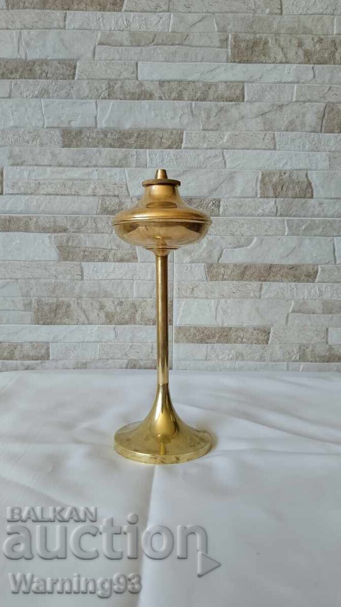 Παλιά ορειχάλκινη λάμπα λαδιού - Χειροποίητη Δανία - 1960" Παλιά ορειχάλκινη λάμπα λαδιού - Χειροποίητη Δανία - 1960"