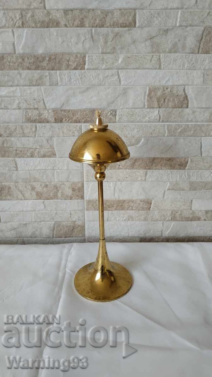 Παλιά ορειχάλκινη λάμπα πετρελαίου - Mønsterreg - Made in Denmark
