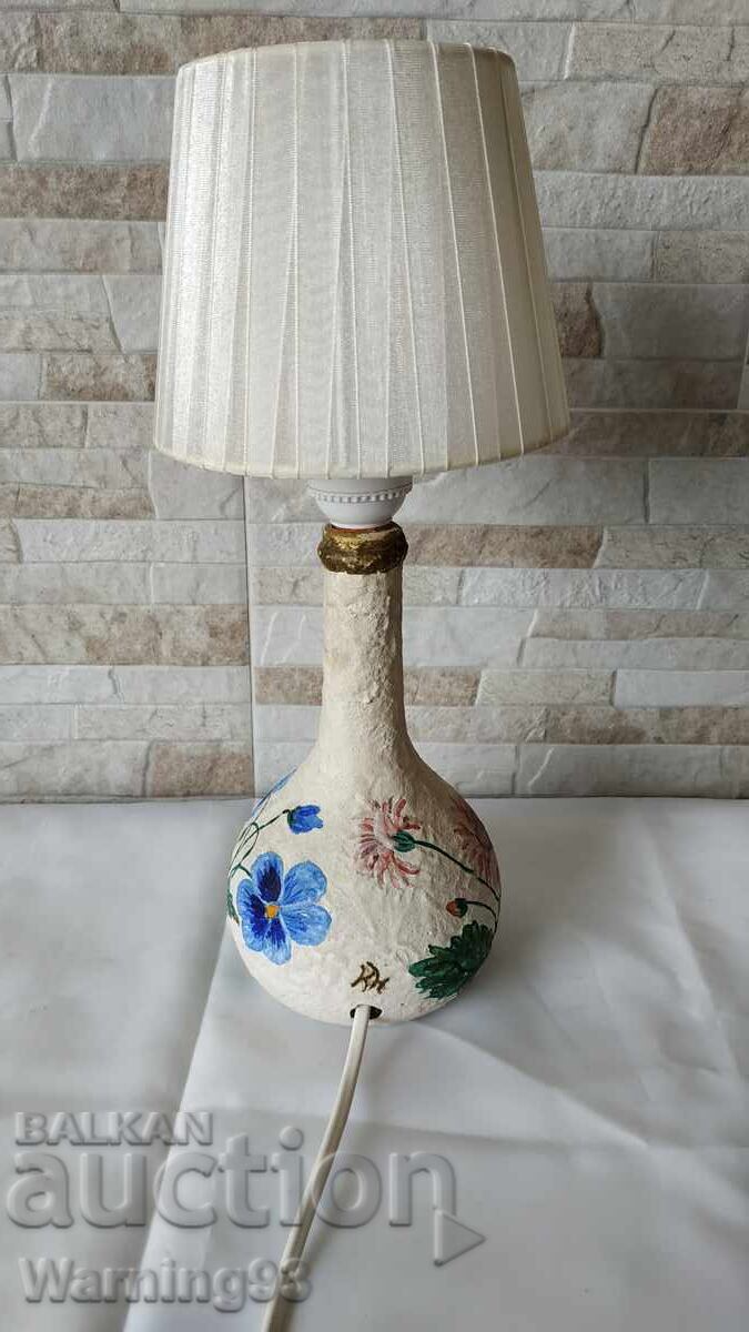 Auction Old night lamp - table - glass - Antique Auction Old night lamp - table - glass - Antique