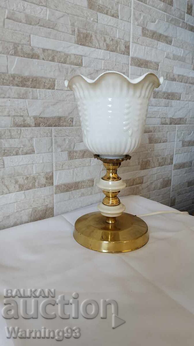 Auction Old brass table lamp - bedside lamp - Antique Auction Old brass table lamp - bedside lamp - Antique