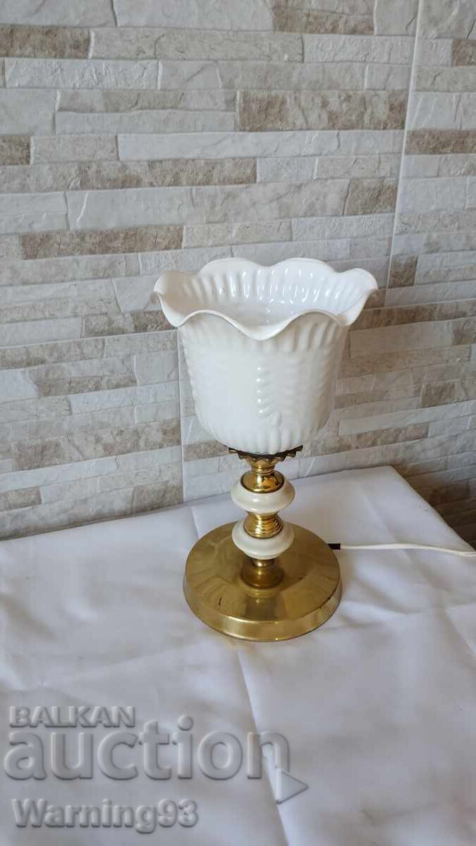 Old brass table lamp - bedside lamp - Antique - 5 Old brass table lamp - bedside lamp - Antique - 5