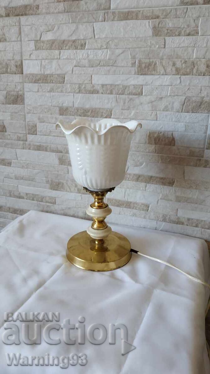 Old brass table lamp - bedside lamp - Antique - 6 Old brass table lamp - bedside lamp - Antique - 6