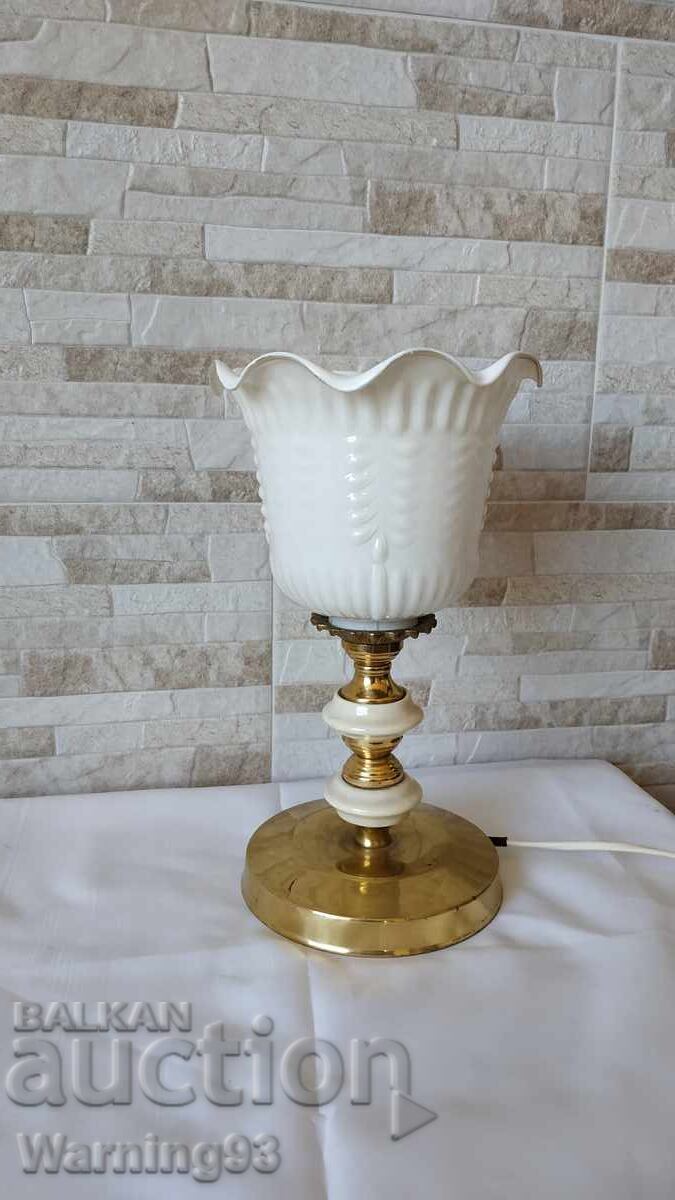 Стара месингова настолна лампа - нощна лампа - Антика