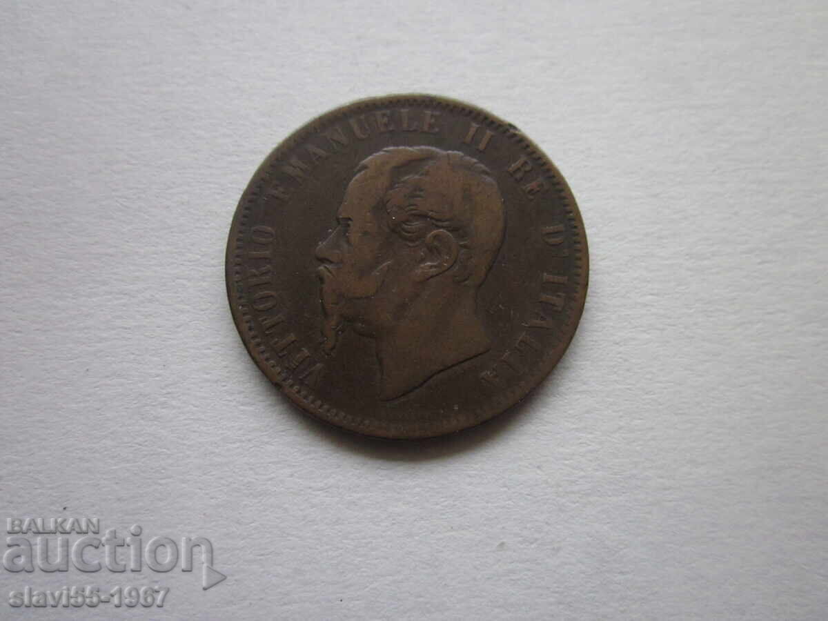 10 ЦЕНТИСИМИ 1866г. ИТАЛИЯ  БЗЦ  !!! с цена € 1.00 | 1.96 лв.
