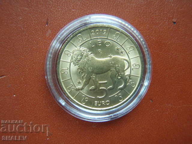 Παράδοση 5 Euro 2019 San Marino "Leo" - Unc (zodiac - lion)
