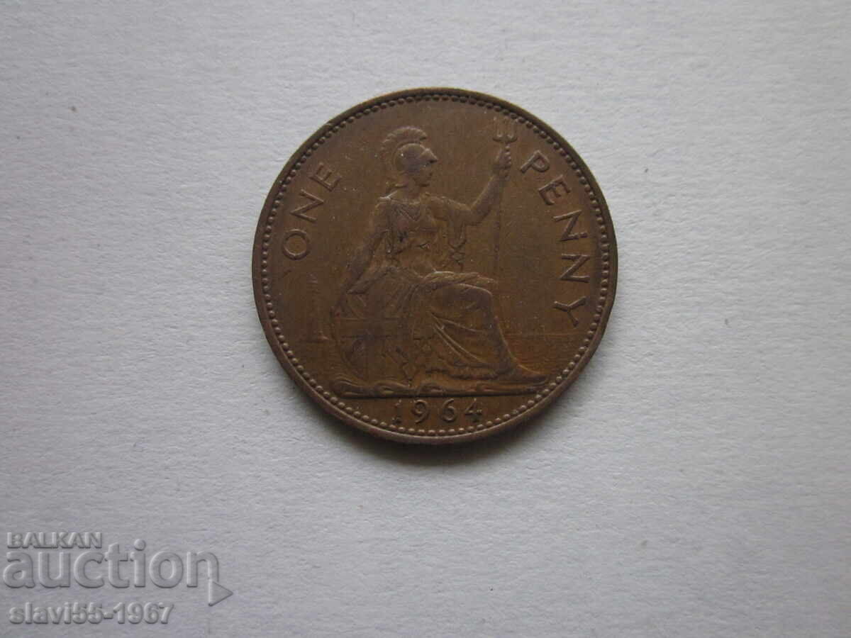 ONE PENNY 1964 ENGLAND BZC!!!