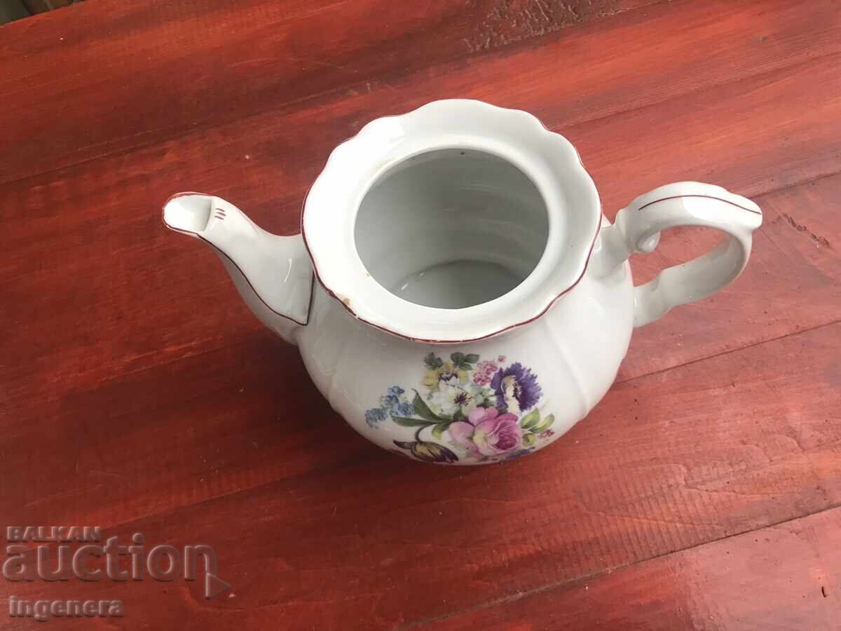 PORCELAIN TEAPOT BULGARIA LABEL - 6 PORCELAIN TEAPOT BULGARIA LABEL - 6