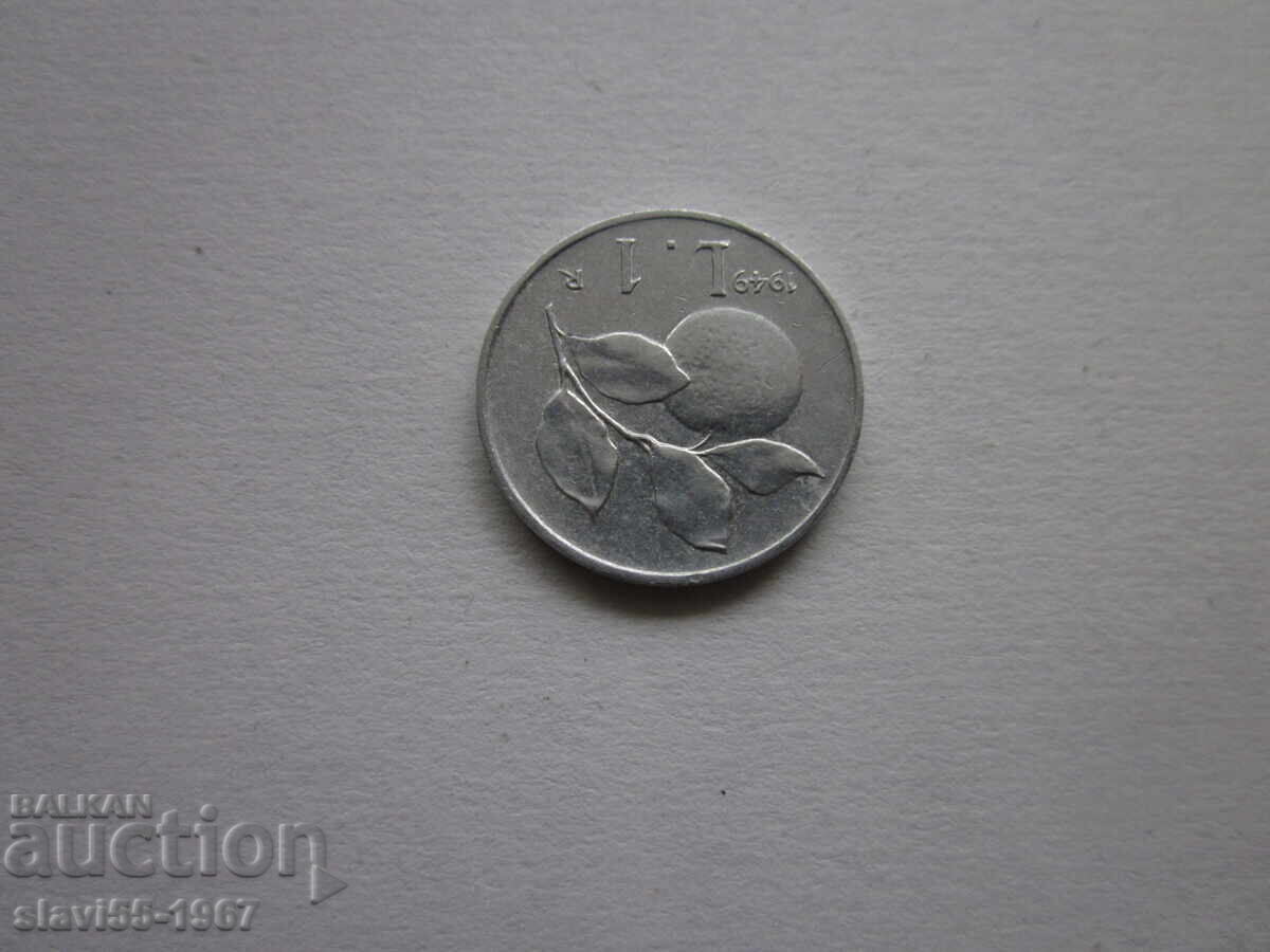 Auction  1 LIRA ITALY 1949. EXCELLENT CONDITION!!!
