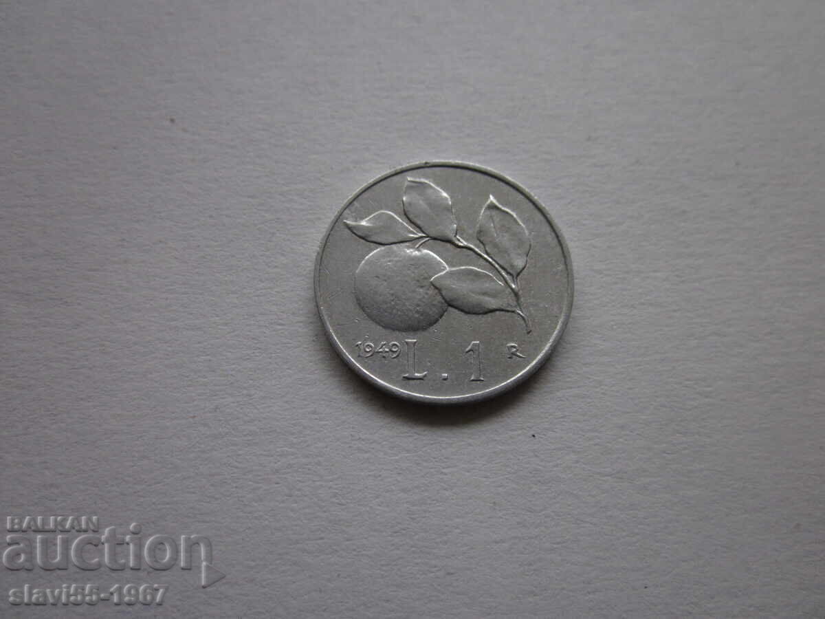 1 LIRA ITALY 1949. EXCELLENT CONDITION!!!