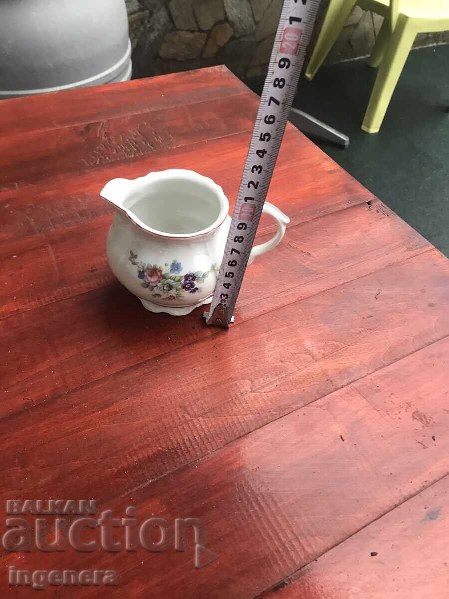 ПОРЦЕЛАН КАНА КАНИЧКА ЗА МЛЯКО БЪЛГАРИЯ ЕТИКЕТ ОТ СОЦА - 5