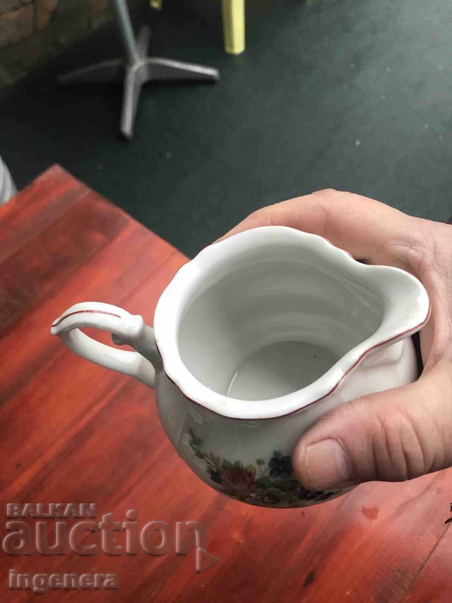 ПОРЦЕЛАН КАНА КАНИЧКА ЗА МЛЯКО БЪЛГАРИЯ ЕТИКЕТ ОТ СОЦА - 6