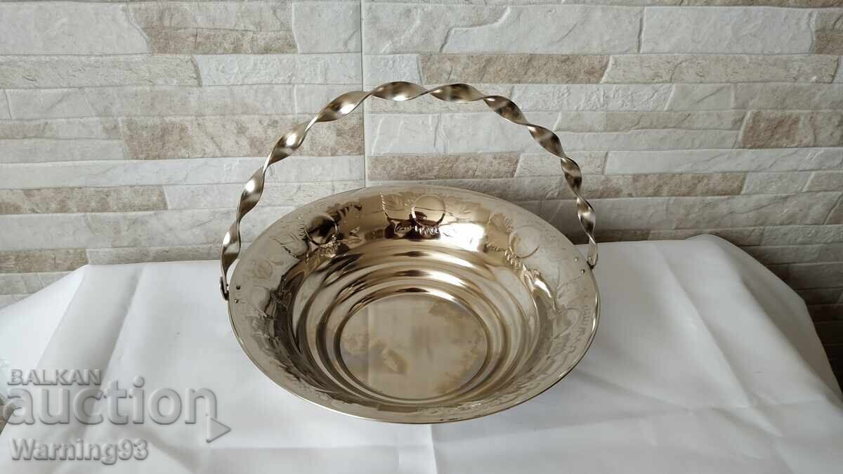 Метална фруктиера / панер от соц-а - НОВ