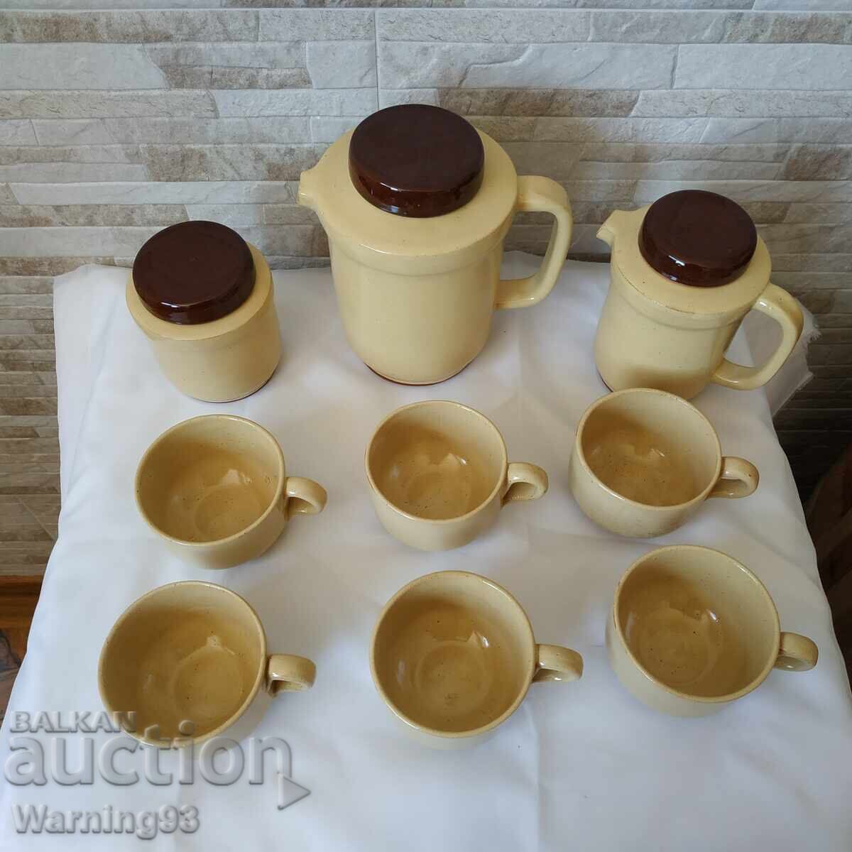 Аукцион Чисто нов керамичен сервиз за сок или чай - Фабрика Келейца
