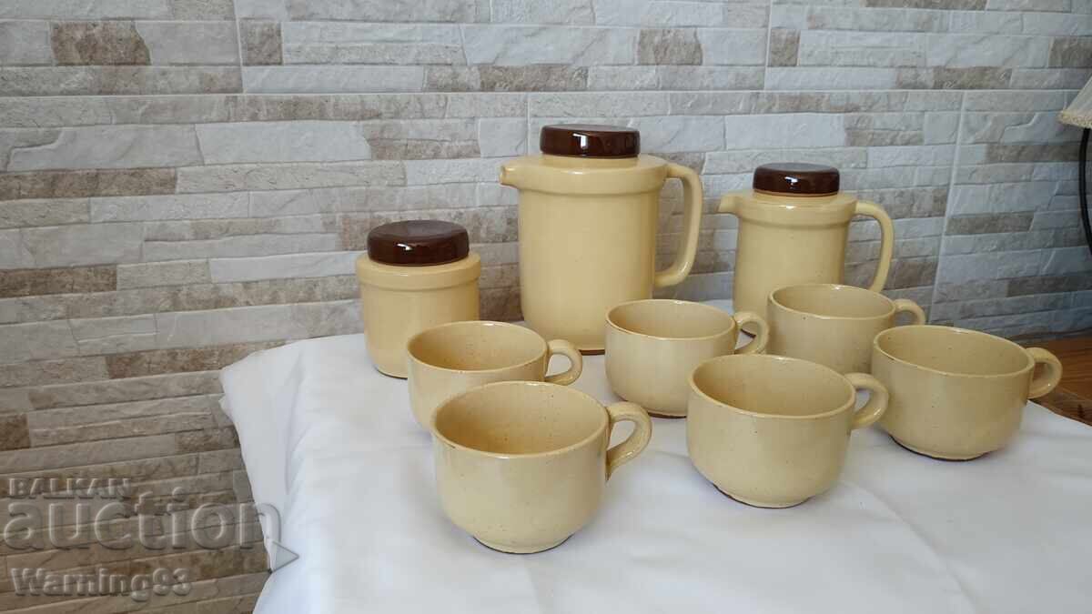 Доставка на Чисто нов керамичен сервиз за сок или чай - Фабрика Келейца