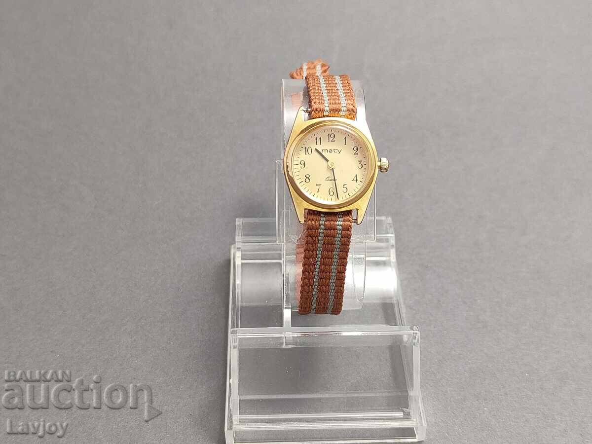 Maty quartz ladies watch with price 50.00 BGN | € 25.56 Maty quartz ladies watch with price 50.00 BGN | € 25.56