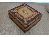 Pyrographed wooden box for collectors