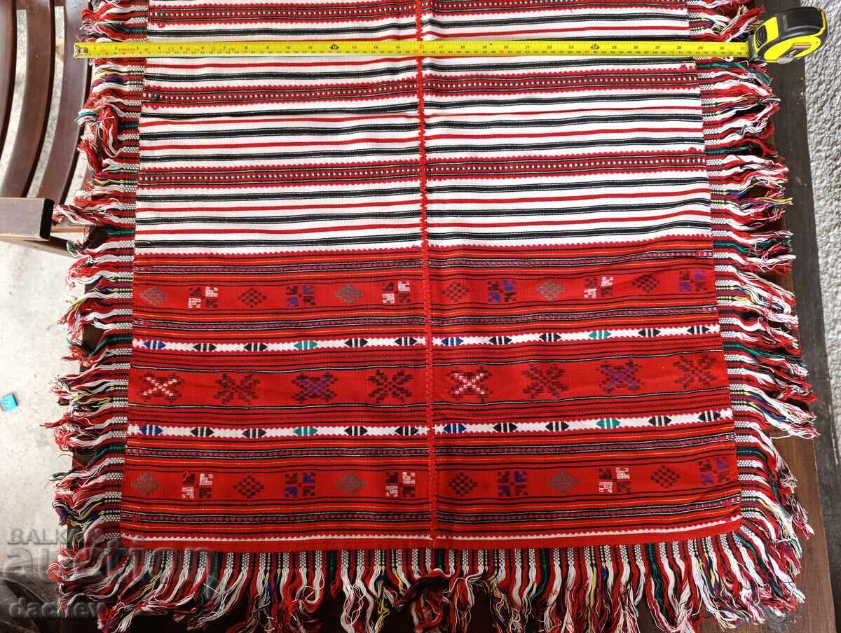 Δημοπρασία Παλιά ΜΕΓΑΛΗ Υφαντή Κεντημένη Κουβέρτα Καρέ Μεχανά - ΣΑΝ ΚΑΙΝΟΥΡΓΙΑ!