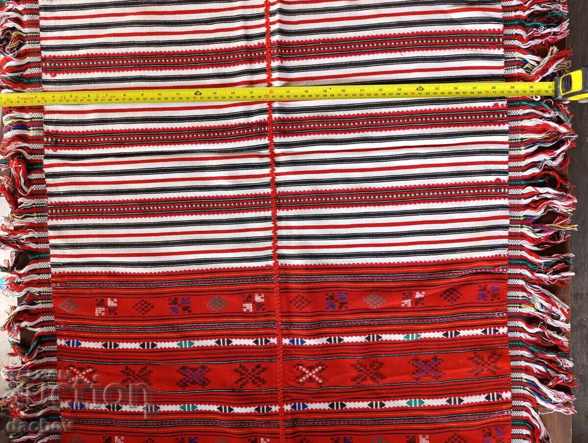 Παράδοση Παλιά ΜΕΓΑΛΗ Υφαντή Κεντημένη Κουβέρτα Καρέ Μεχανά - ΣΑΝ ΚΑΙΝΟΥΡΓΙΑ!