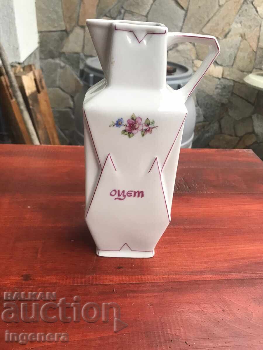 PORCELAIN BOTTLE JAR VINEGAR VINEGAR CONTAINER BULGARIA